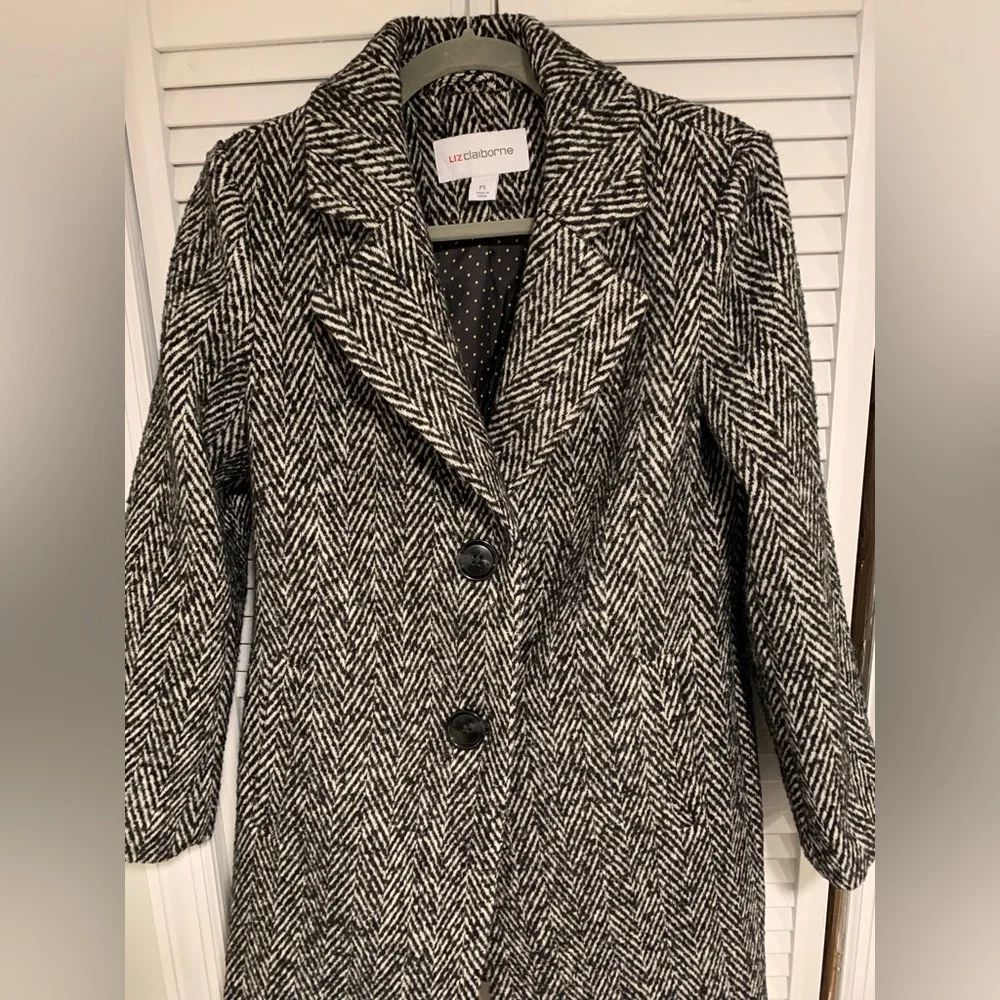 Liz Claiborne Coat, Petite Small - Picture 2 of 7